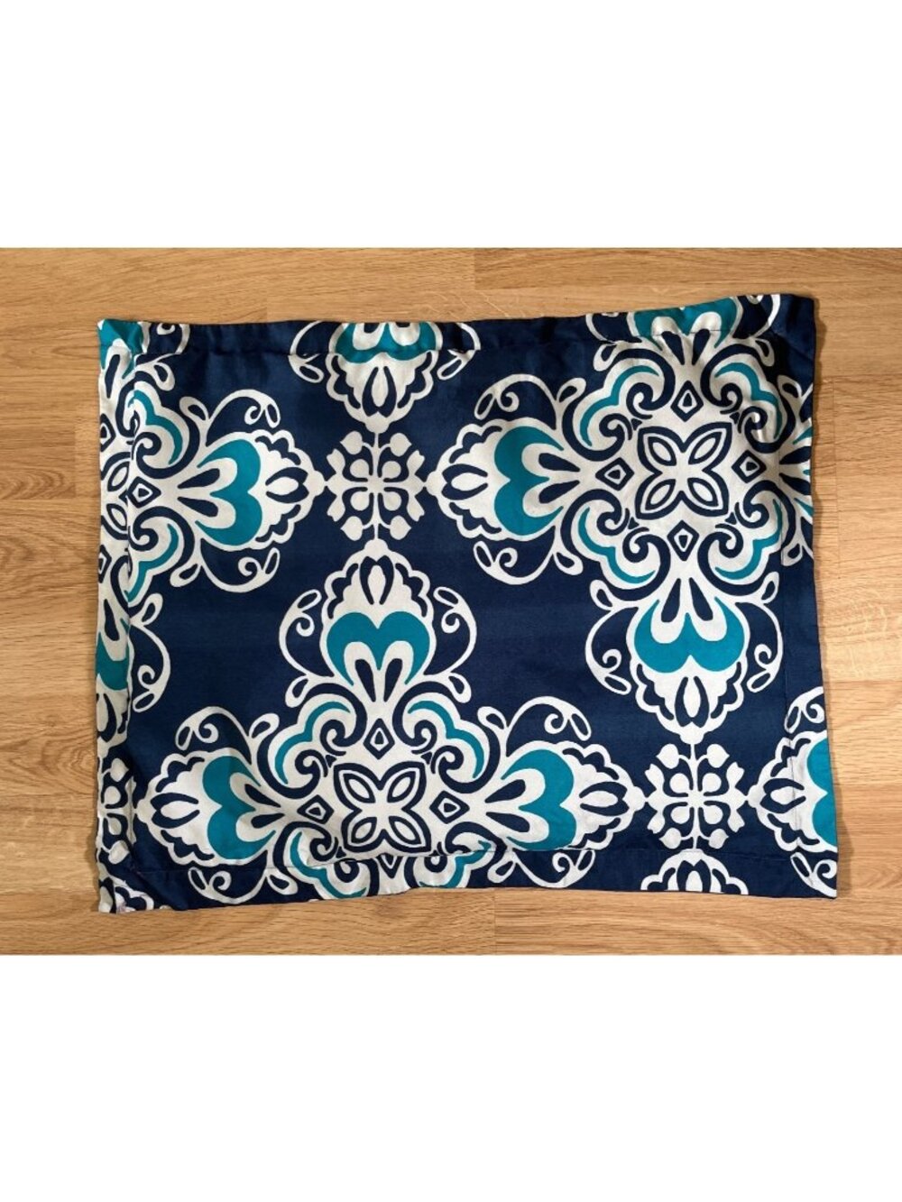 3 For $6 Blue And White Decorative Rectangular Pillow Sham Damask Patten